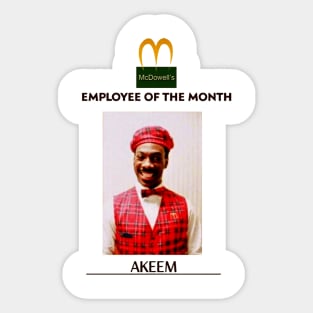 Employee of the Month Prince Akeem Sticker